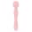 Good Vibes Only - Double-Sided Wand Vibrator - Soft Silicone - Pink