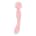 Good Vibes Only - Double-Sided Wand Vibrator - Soft Silicone - Pink