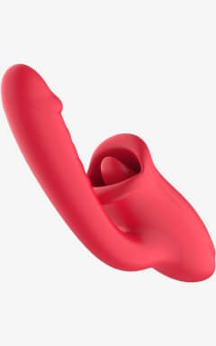 All Teazers - Dildo with Clitoris Stimulator - Deep, rumbly internal vibes plus a tongue-style lick on your sweet spot for blended bliss. Ten vibration modes and ten licking patterns let you dial in the perfect combo.