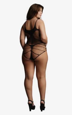 Lingerie Le Désir Contrast Net Teddy Queen Size - Sculpting contrast net and smooth panels hug your curves in all the right places. Stretchy, breathable, and a little daring with strappy detail for instant confidence.