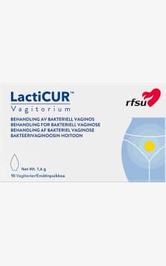 All RFSU - LactiCUR Vagitorium 10p - Deep, gentle hydration that soothes dryness and irritation fast. Restores healthy pH balance in a simple 7-day, hormone-free course.