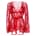 Leg Avenue - Garter Teddy with String Back and Robe Red S