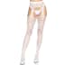 Leg Avenue - Heart Net Suspender Hose White