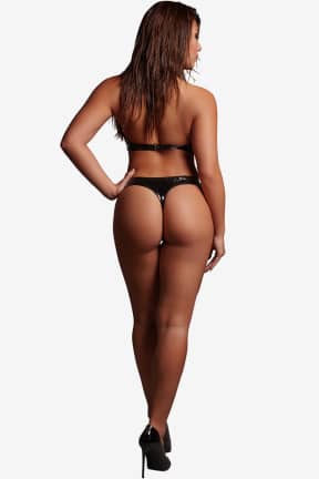 All Le Désir - Vixen - Wet Look Monokini - One Size - Black - Glossy black wet-look that hugs every curve for instant, head-turning confidence. Stretchy one-size fit keeps it sleek, comfy, and ready for play.