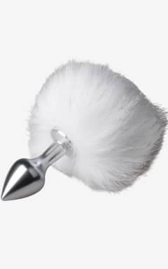 All EasyToys Fetish - Bunny Tail Plug No. 1 - Silver/White - Cool, weighty Buttplug in smooth aluminium for firm, chill-or-warm sensations on demand.  
Finished with a fluffy bunny tail and a tapered tip for comfy, playful, beginner-friendly wear.