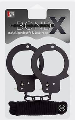  Handcuffs and binding BondX Cuffs & Bondagerep - Svart