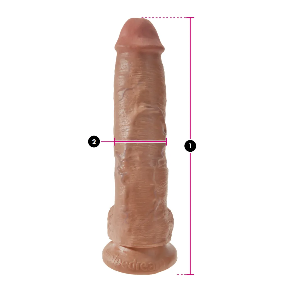 King Cock 10" with length and diameter marked